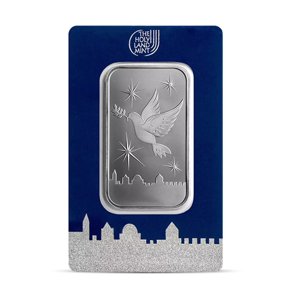 Picture of Holy Land Mint Dove of Peace 50 Gram Silver Bar – In Assay Card