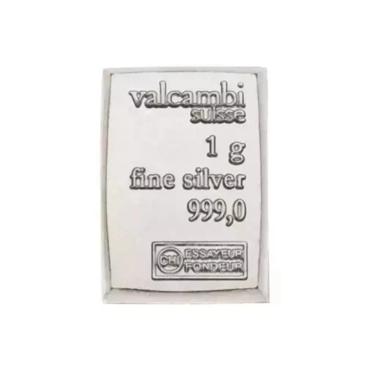 Picture of Valcambi Suisse 50 x 1 Gram Silver Bars from CombiBar –No Assay