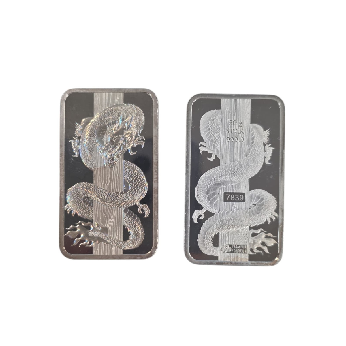 Picture of  2024 Pamp Lunar Year of the Dragon Holographic 50 Gram Circulated Silver Bar