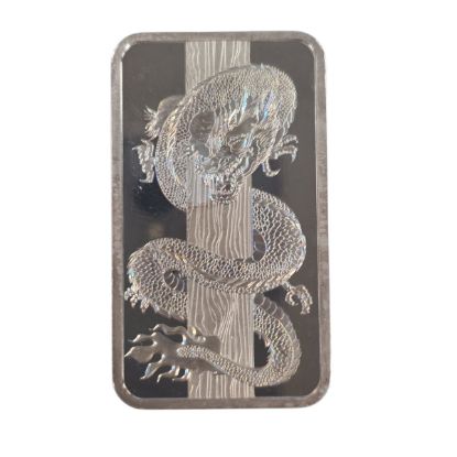 Picture of  2024 Pamp Lunar Year of the Dragon Holographic 50 Gram Circulated Silver Bar