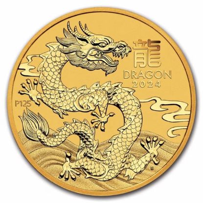 Picture of 2024 Australia Perth Mint Lunar Dragon (Series III) 1/2 oz Gold Coin