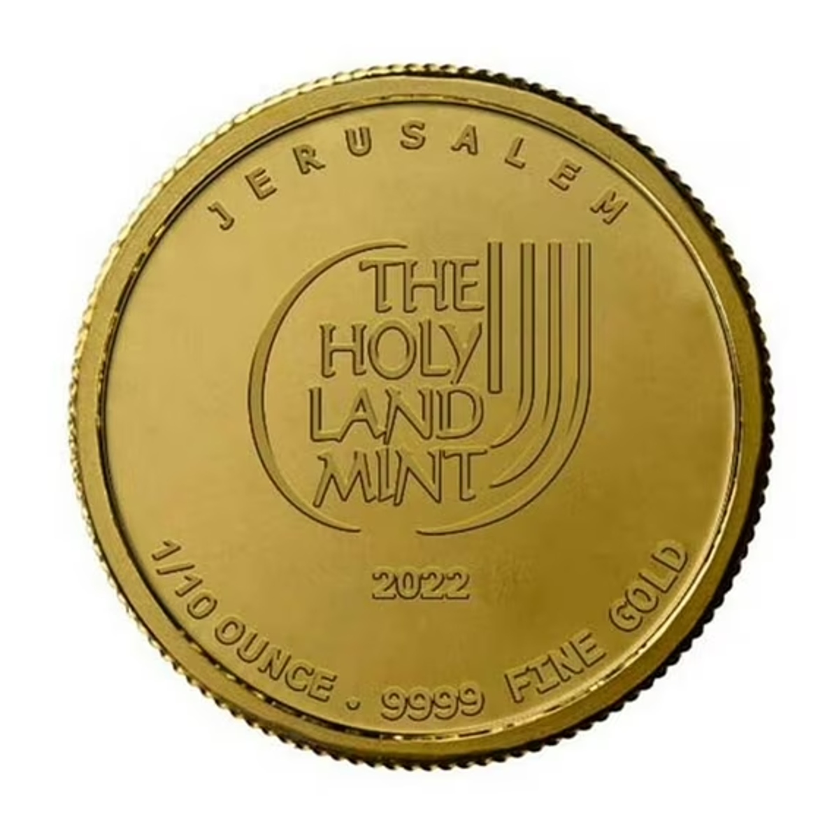 Picture of 2022 Holy Land Mint Dove of Peace 1/10 oz Gold Round - In Mint Capsule