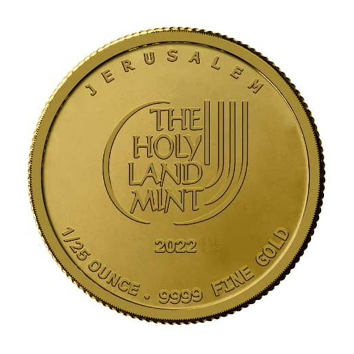Picture of 2022 Holy Land Mint Dove of Peace 1/25 oz Gold Round - In Mint Capsule