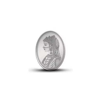 Picture of MMTC PAMP Princess Oval Shaped 50 Gram Silver Coin – In Card