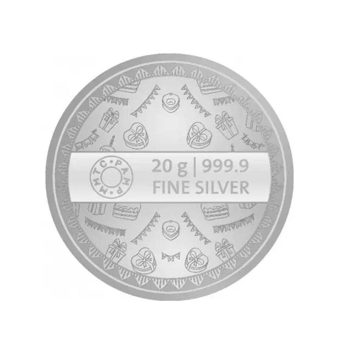 Picture of Pamp MMTC Happy Birthday Gift Box - 20 Gram Colorized Silver Coin - Orange Box