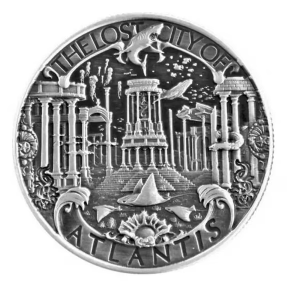 Picture of Mason Mint Lost City of Atlantis 1 oz Antique Silver Round