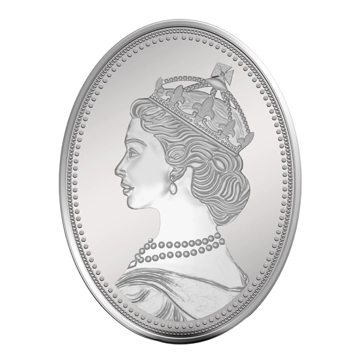 Picture of Pamp Mmtc Queen Oval Shaped 50 Gram Silver Coin - In Card