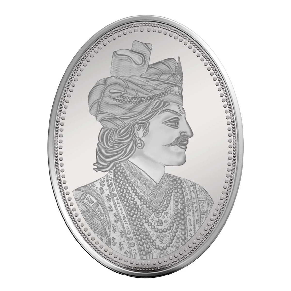 Picture of Pamp Mmtc Prince Oval Shaped 50 Gram Silver Coin - In Card