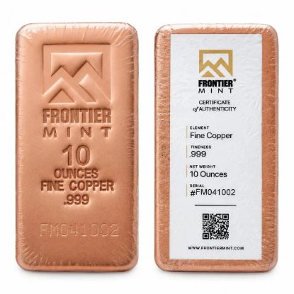 Picture of Frontier Mint 10 AVDP oz Copper Bar - Sealed w/COA