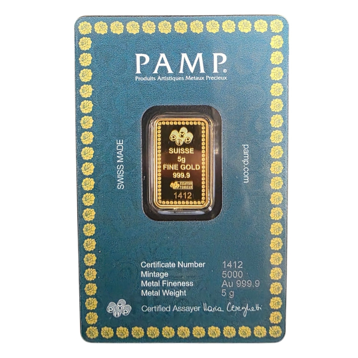 Picture of Pamp Sussie Diwali  5 Gram Gold Bar - In Assay Card