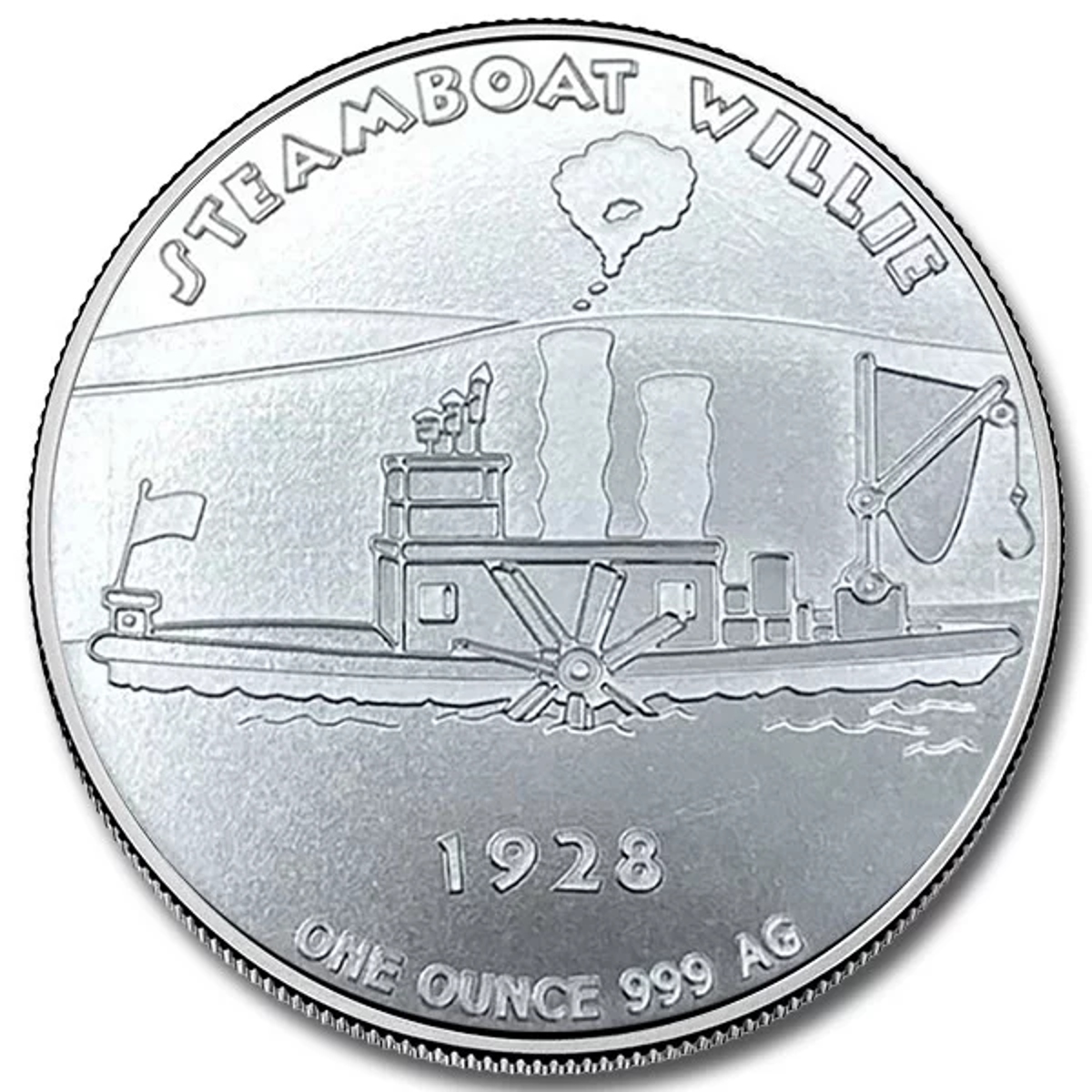 Picture of Steamboat Willie 1 oz .999 Fine Silver Round