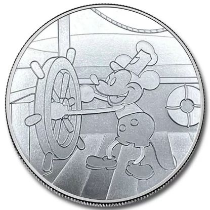 Picture of Steamboat Willie 1 oz .999 Fine Silver Round