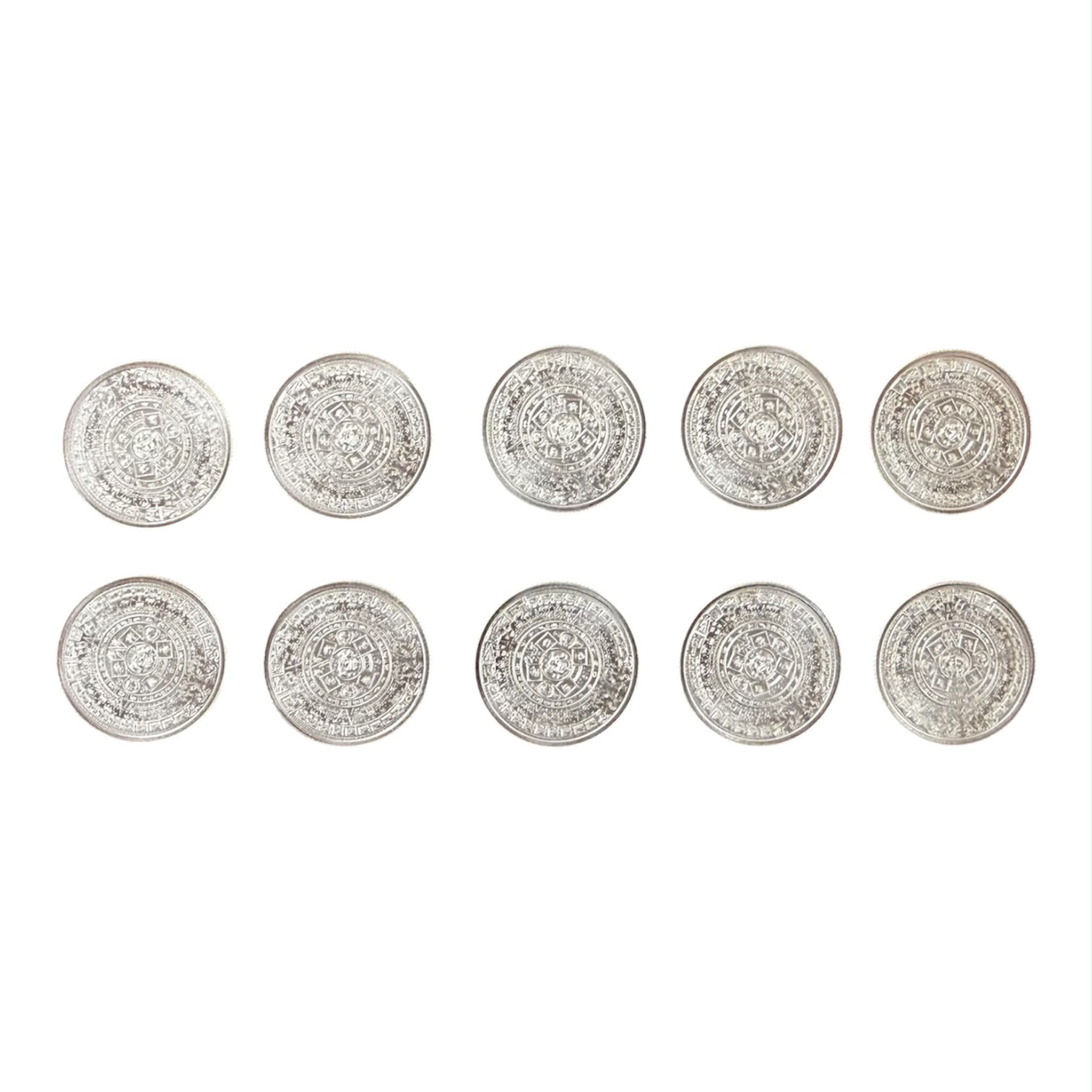 Picture of GSM Aztec Mayan Calendar 1/10 oz Silver Round - Lot of 10 - Total 1 oz Silver