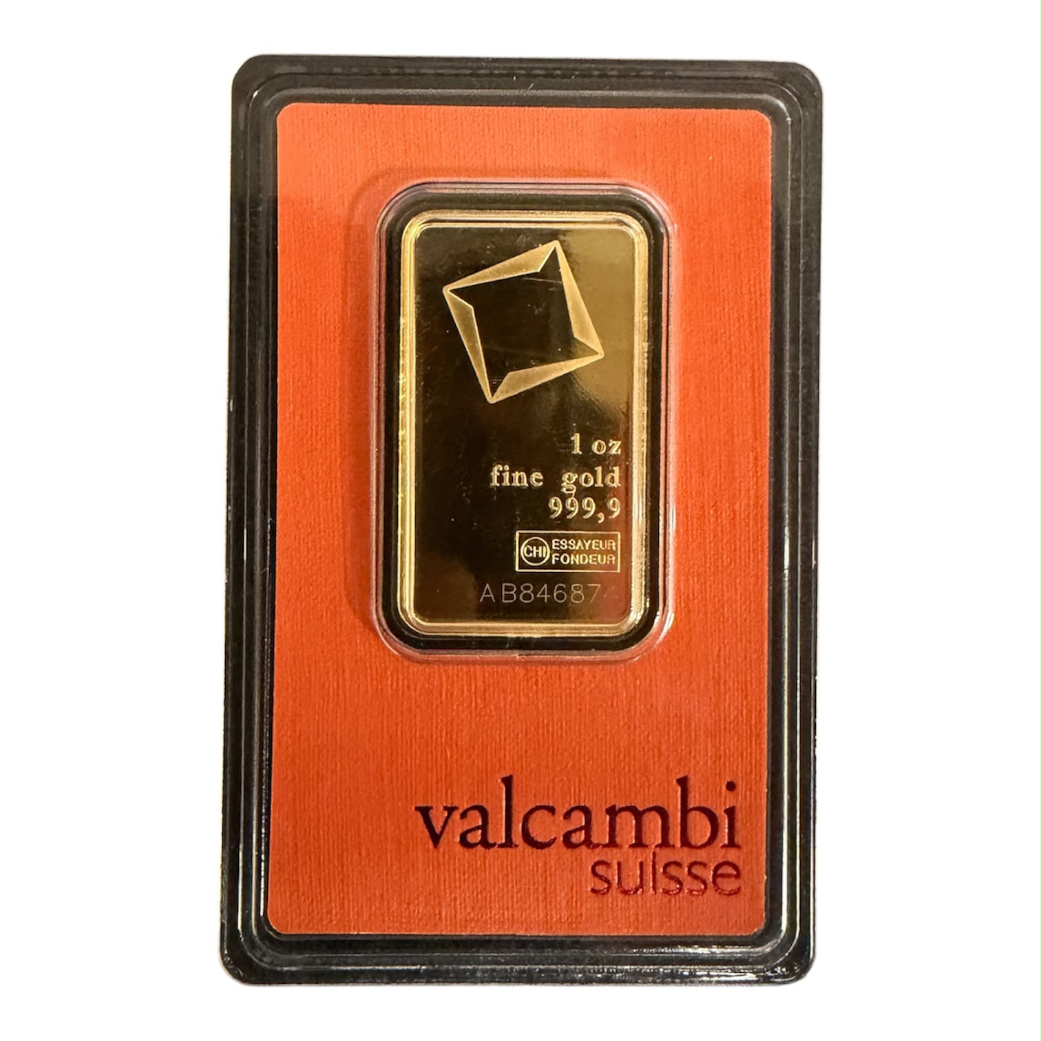 Picture of Valcambi Suisse 1 oz Gold Bar – In Assay Card